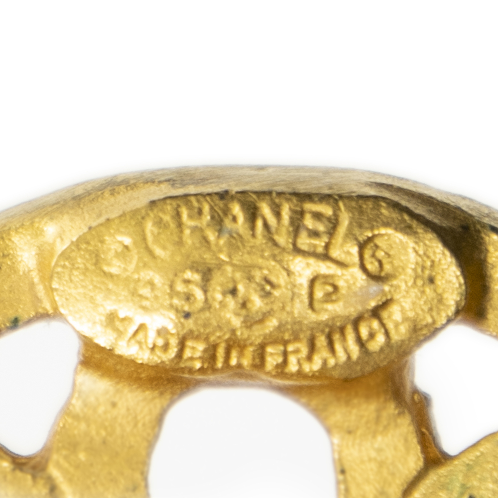 Chanel CC Round Clip On Earrings - Picture 3 of 3